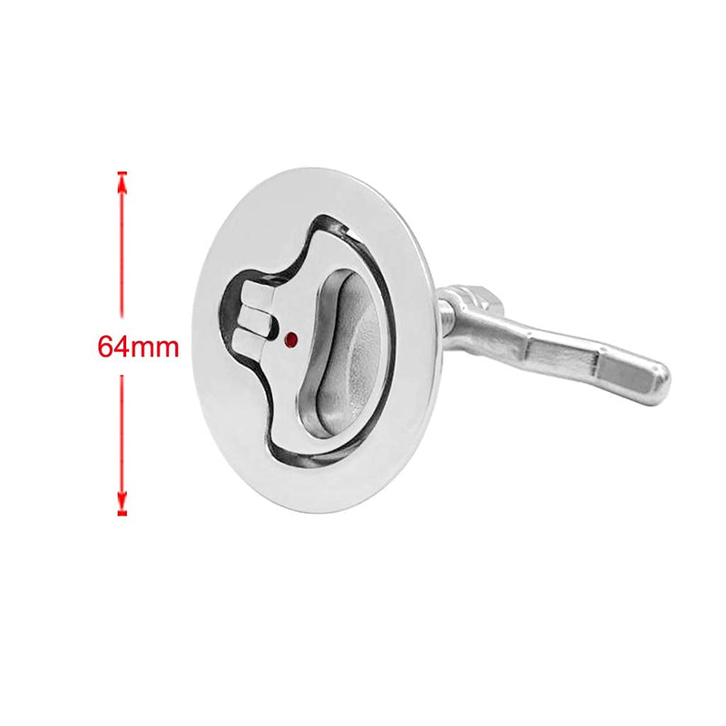 Boat Cam Latch 316 Stainless Steel Marine Boat Hatch Latchs Cam Hatch Pulls with Back Plate Pack of 2