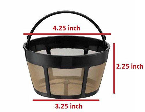 GOLDTONE Reusable 8-12 Cup Basket Coffee Filter fits Hamilton Beach Coffee Makers and Brewers. Replaces your Hamilton Beach Reusable Coffee Filter - BPA Free 1