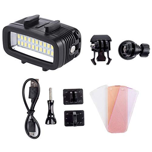 FLASHX Diving Light High Power Dimmable Waterproof 700 Lumen LED Video Fill Night Light Diving Underwater Light Waterproof 147ft(40m) for Gopro Hero 9/8/7/6/5/5S/4/4S/3+/2/SJCAM/YI Action Cameras