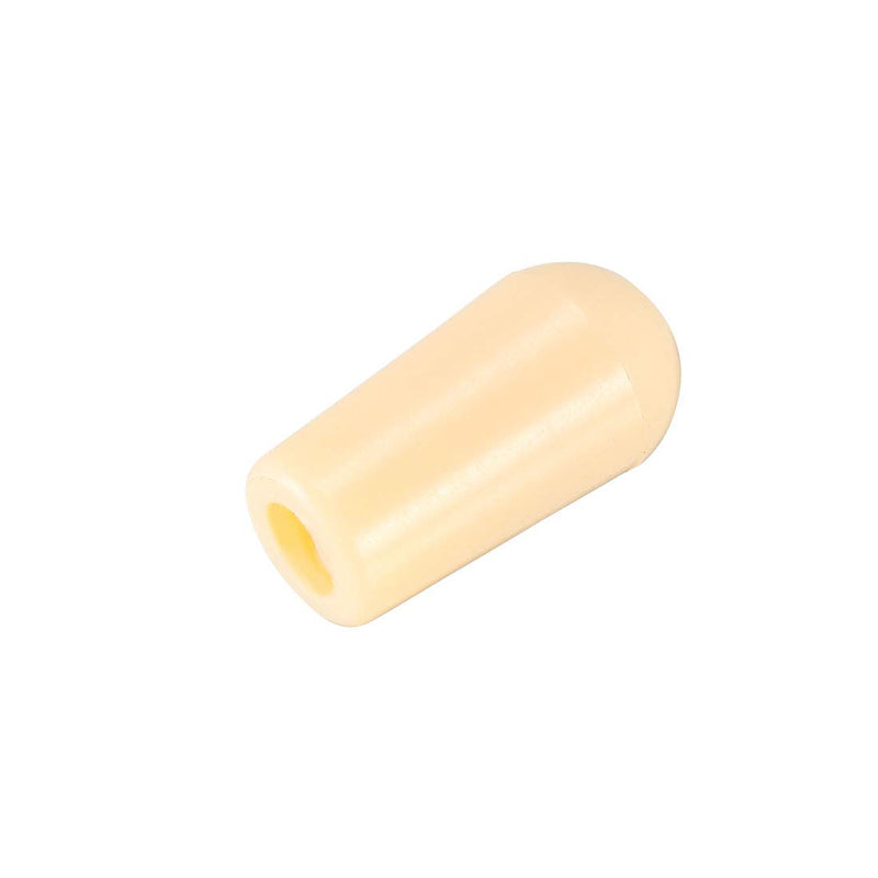 sourcing map M4 Switch Tip Knob Cap Plastic Replacement for 3 Way Toggle Pickup Selector Cream 5pcs