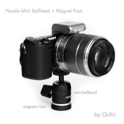 Grifiti Nootle Magnetic Camera Mount and Magnetic Camera Stand Magnetic Foot Nootle Mini Ball Head Heavy Duty Metal Securely Attaches to Steel or Other Magnetic Surfaces