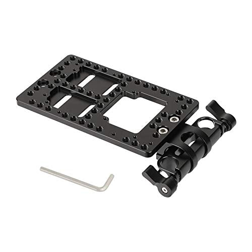 CAMVATE Aluminum Cheese Plate with 360 Degree Rotating 15mm Rail Blocks Clamp for IDX P-V2 V Mount Camera Plate - 2691
