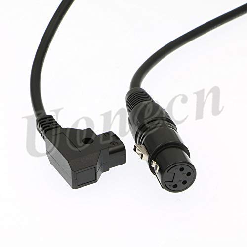 Uonecn Practilite 602 DSLR Camcorder Power Cable XLR 4 pin Female to D-tap Male for Sony F55 SXS Camera