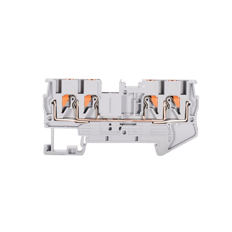 SIPUN ST2-2.5/2X2 Twin Spring Terminal Block Push in Type PT Screwless Wire Din Rail Connector 30 Pcs Set