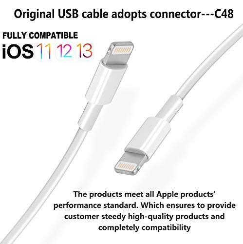 4Pack Original [Apple MFi Certified] Charger Lightning to USB Cable Compatible iPhone 11 Pro/11/XS MAX/XR/8/7/6s/6/plus,iPad Pro/Air/Mini,iPod Touch