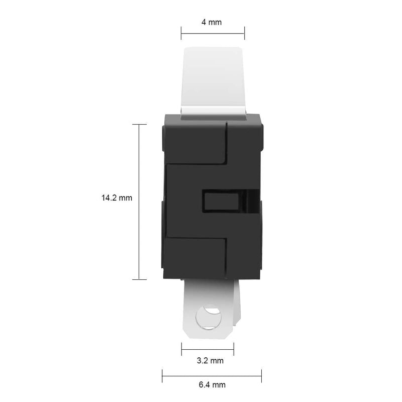 MUZHI SPDT 1NO 1NC Hinge Lever Momentary Push Button Micro Limit Switch AC 5A 125V 250V 3 Pins 12 Pcs 4