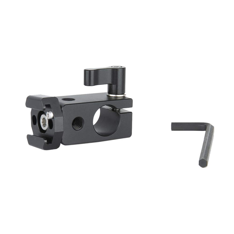 NICEYRIG 15mm Rod Clamp with Cold Shoe Mount Adapter for Camera DSLR Rig Flash Led Light Monitor Video and More