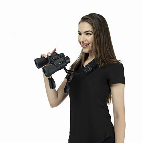 BlueCabi Neoprene Neck Strap for Cameras and Binoculars - Anti-Slip Neck Strap Black