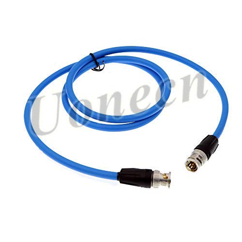 Uonecn 12G 75 Ohm HD-SDI Video Coaxial Cable BNC Male to Male for 4K Video Camera 39'' Blue