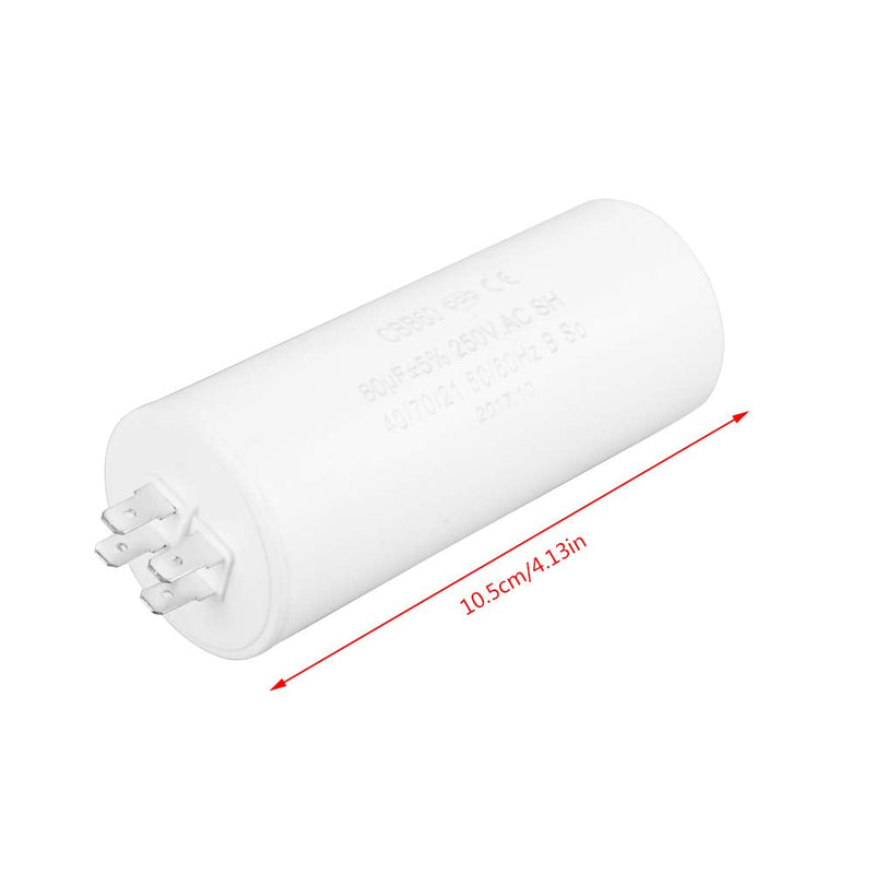 [AUSTRALIA] - CBB60 Capacitor, Cylindrical 80uF 250V Capacitor AC Motor Run Capacitor 50/60Hz for Motor Pump Air Conditioner 