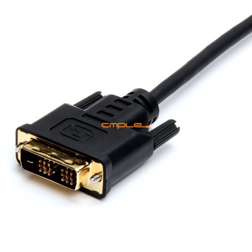 CMPLE - HDMI to DVI Adapter Cable Bi Directional High Speed Monitor Cable for PC Laptop HDTV Projector - 6 feet 6FT Black