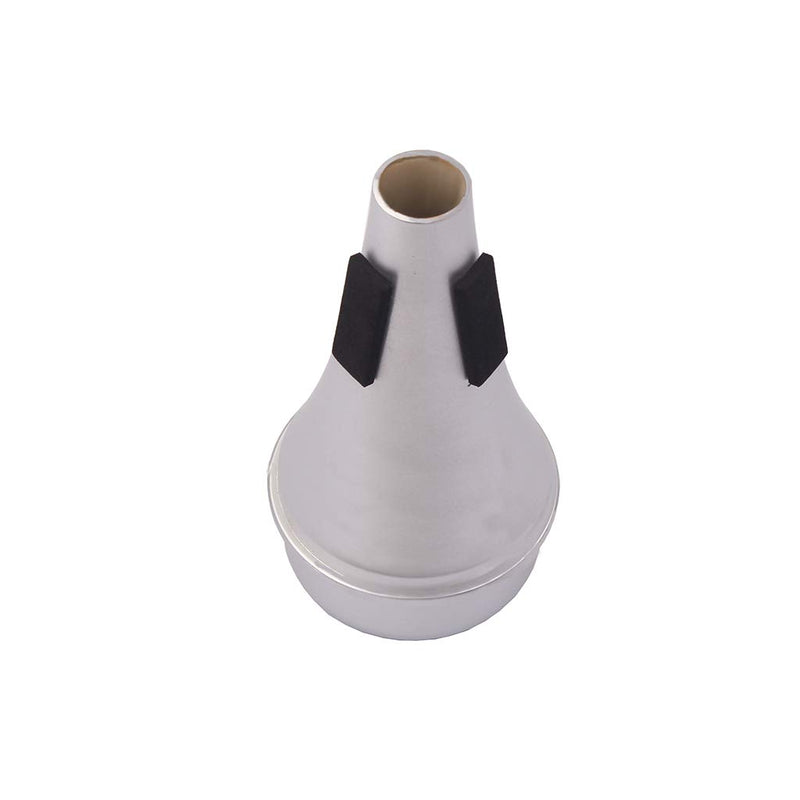 Alnicov Professional Trumpet Straight Practice Cup Mute Lightweight Silencer Musical,Chrome