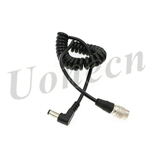 Sound Devices Spring Cable Right Angle DC to 4 pin hirose male Power Cable for ZOOM F8 for 688 644 633 Blackmagic Cinema camera 4k