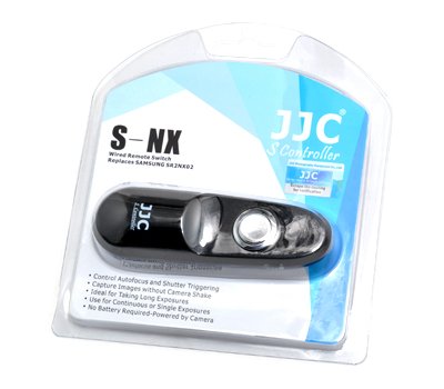 JJC S-NX Shutter Release Remote for Samsung NX1 NX30 NX200 NX210 NX500 NX1000 NX1100 NX Mini NXF1 EX2F, Replace Samsung ED-SR2NX02