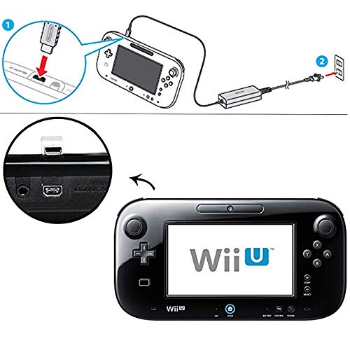 YOUSHARES Wii U Gamepad - Interchangable Power Charging Adapter, Power Supply Cord AC Adapter & Cable for Nintendo WiiU Gamepad (USB Charging Cable) USB Charging Cable