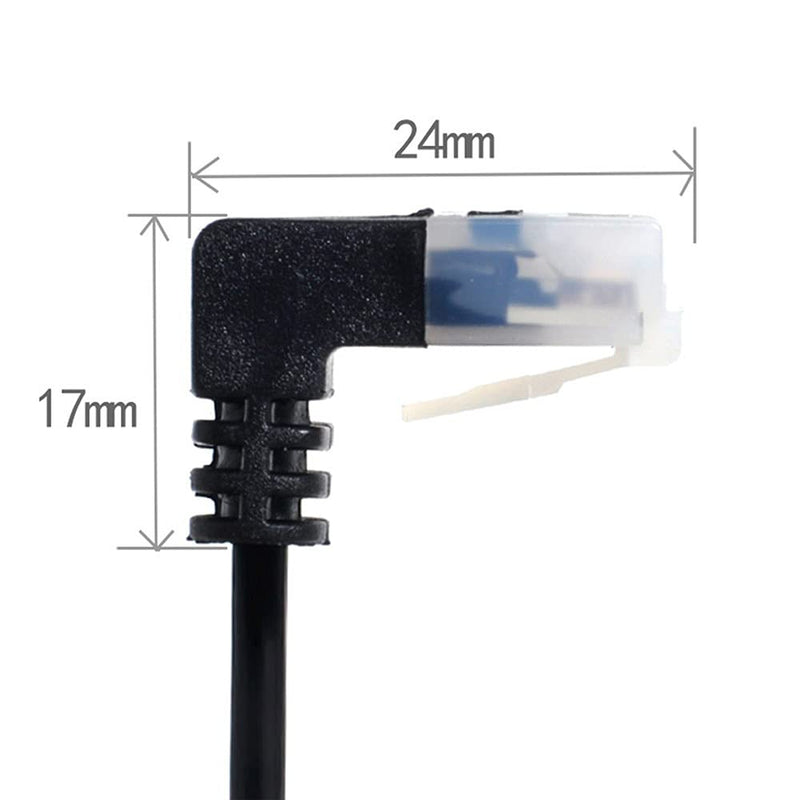 [AUSTRALIA] - xiwai Ultra Slim Cat6 Ethernet Cable RJ45 Down Angled to Straight UTP Network Cable Patch Cord 90 Degree Cat6a LAN for Laptop Router TV Box (3.0m) 3.0M 