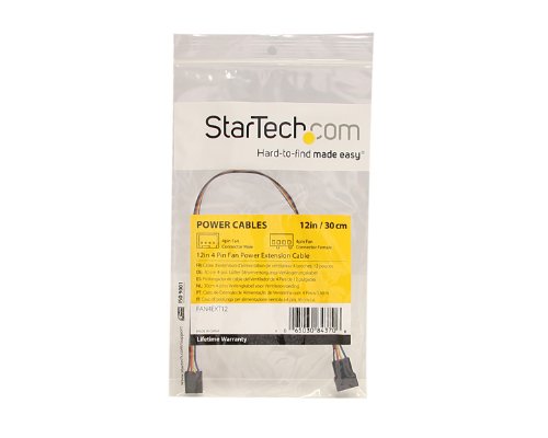 [AUSTRALIA] - StarTech.com 12in 4 Pin Fan Power Extension Cable - M/F - Fan power extension cable - 4 pin PWM (M) to 4 pin PWM (F) - FAN4EXT12 4 Pin Extension 