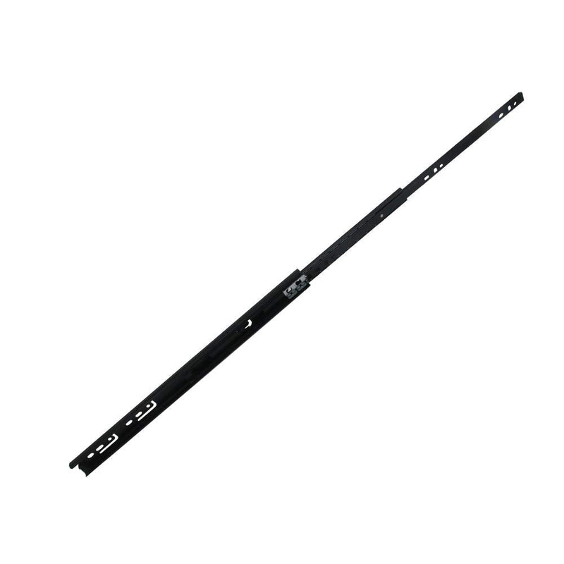 MroMax 380mm Cold Rolled Steel Drawer Slides, Full Extension Ball Bearing Slide Track Rail 30mm Wide 100lb Capacity Black 1 Pair