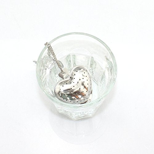 2pcs Stainless Steel heart-shaped Tea Ball 1.5 Inch Tea Infuser Strainers Tea Strainer Filters Tea Interval Diffuser for Tea