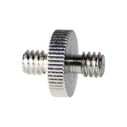 Foto&Tech 5 Pieces 1/4" Male to 1/4" Male Threaded Screw Adapter Compatible with Camera Cage/Shoulder Rig/Tripod/Socket Studio/Lighting Equipment/LED Panel/GoPro 1/4" to 1/4" Metal