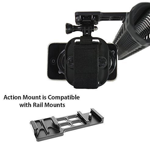 Action Mount - Universal Smartphone Mount Set Add-On for Video. Attach to Any Sport Camera Mount for Use with Phone While Hunting & Fishing. (Action Mount Setup) Action Mount Setup