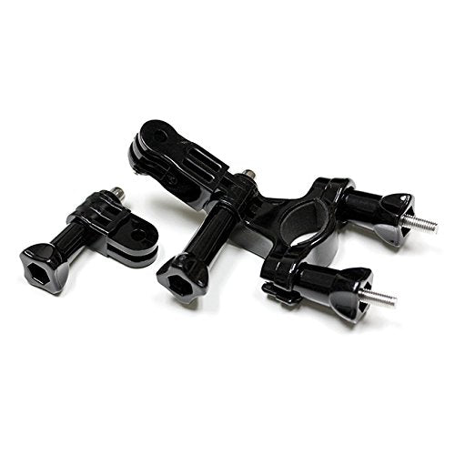 MaximalPower Replacement Bar Post Pole Mount Adapter with 3-Way Pivot Arms for GoPro Cameras | Angled and Stable Shots on Bikes, Ski Posts, Bars and Poles for Digital Photography and Videography