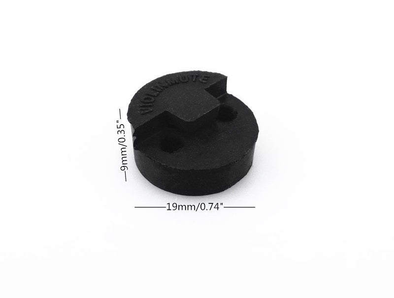 Honbay 2pcs Black Rubber Round Violin Viola Mute