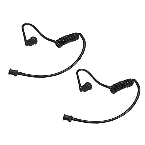 Pack of 2 FBI Style Black Twist On Replacement Acoustic Tube for Two-Way Radio Headsets by MaximalPower