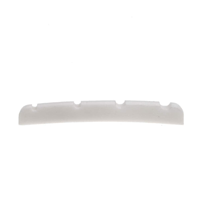 Musiclily Pro 39.47mm Slotted Jazz Bass Bone Nut Curved Bottom for 4-String Fender Style J-Bass, Ivory (Set of 2)