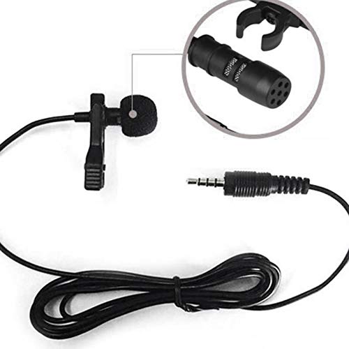 Coycoye Lavalier Mobile Phone Microphone Recording Karaoke Small Microphone with 3.5 Audio Cable for Interview Conference