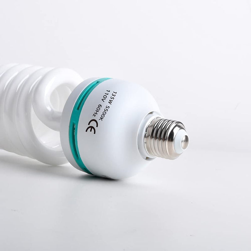 [AUSTRALIA] - 2pcs 135W Light Bulb 5500K CFL Daylight Spiral Softbox Lighting Kit Bulb in E27 Socket for Photography Photo 