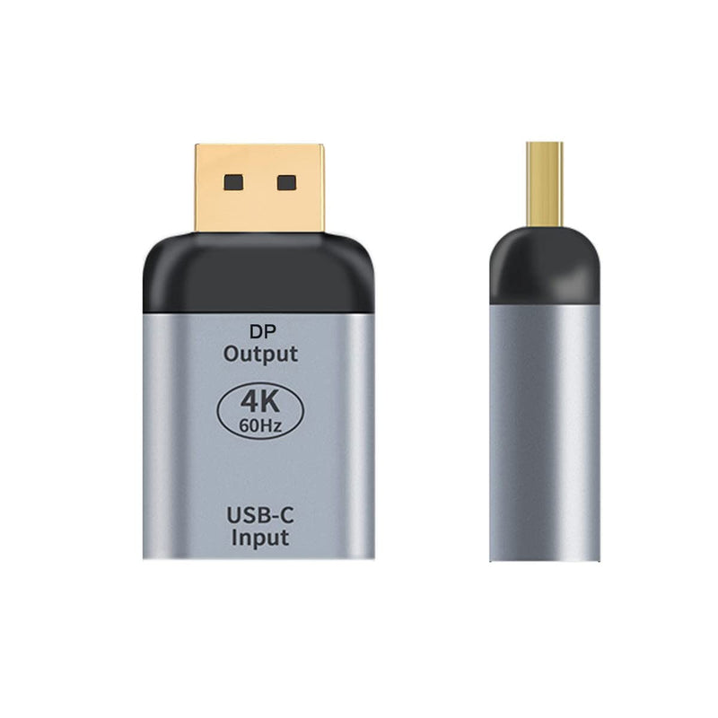 [AUSTRALIA] - Cablecc USB-C Type C Female Source to 4K 60hz 1080p Displayport DP Sink HDTV Adapter for Tablet & Phone & Laptop Silver USB-C Female to DP Male 