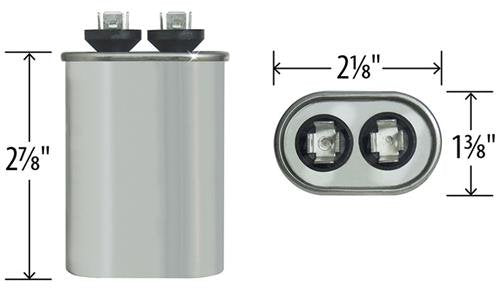 97F9004-15 uf MFD 370 Volt VAC - GE Oval Run Capacitor Upgrade 1