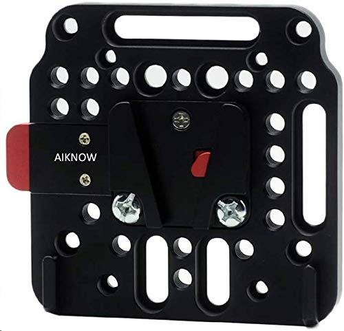 AIKNOW V Mount Battery Plate V-Lock Assembly Female Kit Quick Release Plate for Video Photograph Shooting