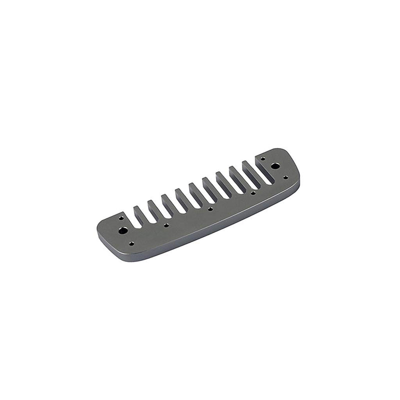 Alnicov Aluminum Alloy 10 Holes Comb Harmonica Part for Hohner Marine Band Crossover and Deluxe Gray