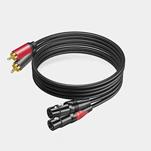 Dual Female XLR to RCA Cable 5Ft,BELIPRO Heavy Duty 2 XLR Female to 2 RCA Male HiFi Stereo Audio Connection Cable.…… F-M