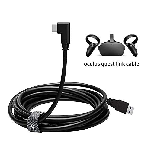 BBear Oculus Quest Link Cable, USB C Cable 10FT, 90 Degree Angled High Speed Data Transfer & Fast Charging Cable Cable for VR Headset and Gaming PC (Black)