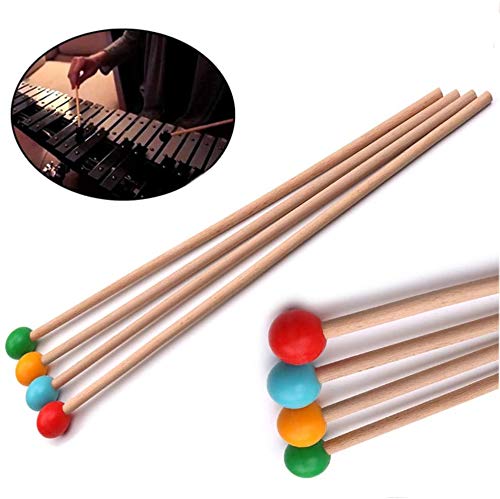 Tzong 2Pcs 1.43" Red Marimba Sticks Mallets Xylophone Piano Hammer Percussion Instrument Accessories