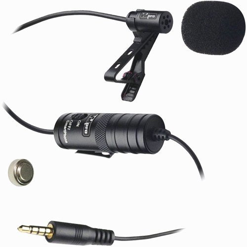 External Lavalier Microphone with 20' Audio Cable + Accessory Bundle for Canon VIXIA HF R500-R600-R700-R800 HD Video Camcorder