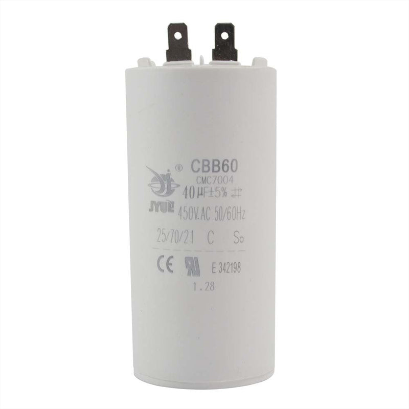 Superior Electric AMT-CMC7004 CMC7004 40MFD +/-5% 50Hz/60Hz AC 450V Cylinder Motor Running Capacitor (CBB60), Red