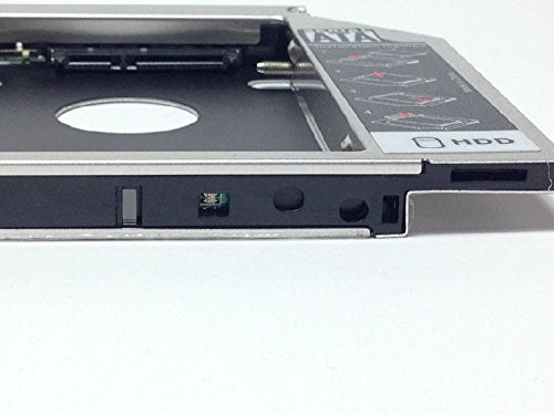 HIGHROCK SATA 2nd HDD Caddy Case Tray for 12.7mm Universal CD/DVD-ROM Optical Bay Drive Slot (for SSD and HDD)