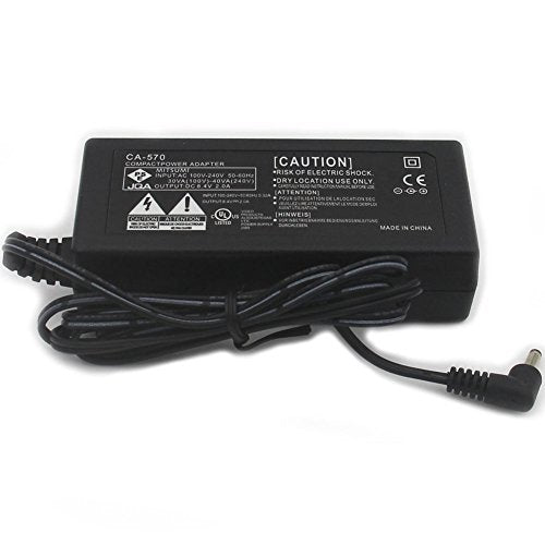 CA-570 AC Adapter Charger Compatible Canon FS21 FS22 FS200 FS300 HF10 HF11 HF20 HF100 HF200 HF M31 HF S10 HG20 HG21 HG30 HR10 HV10 HV20 HV30 HV40 XA10 ZR80 ZR85 ZR90 ZR100 ZR200