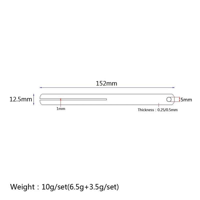 Alnicov Alnicov Guitar Fret Install Ruler,Fret Repair Tools for Guitar Bass Set of 2