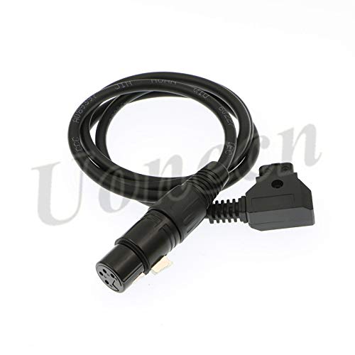 Uonecn Practilite 602 DSLR Camcorder Power Cable XLR 4 pin Female to D-tap Male for Sony F55 SXS Camera