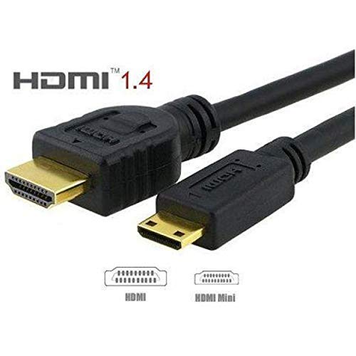 Compatible/Replacement for Canon Mini C HD HDMI Cable Cord Lead HTC-100 for Most EOS + Rebel DSLR/Ixus/Powershot/Elph Digital Camera and Legria Camcorder V1.4 / High Speed with Ethernet