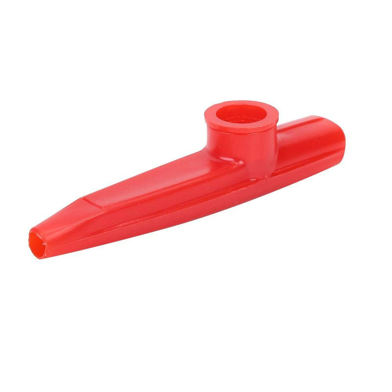 Dilwe Kazoo, Plastic Mini Portable Mouth Kazoo Ukulele Guitar Partner Easy to Learn Musical Instrument red