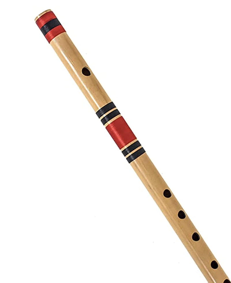 AIBANA Flute Beginners C Natural Medium Right Hand 7 Hole Bansuri Musical Instrument Size 19 inches Best for Beginners Indian Bamboo