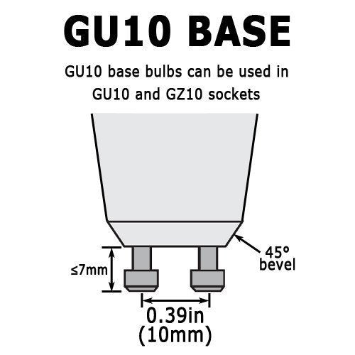 Sterl Lighting - Pack of 10 Clear MR16 Track Lighting Halogen Bulb , 50 Watts , 120 Volts , GU10 , 2700K , 540 Lumens