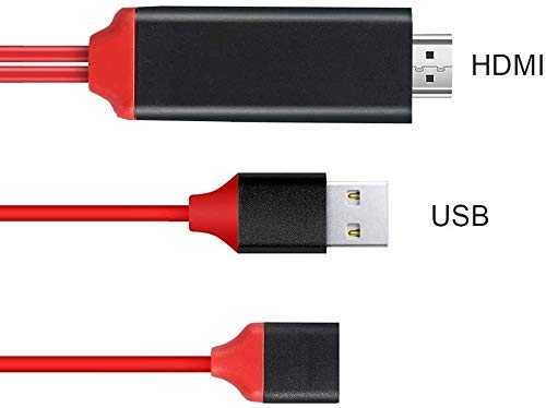 HDMI Cable for Phone to TV, HDMI Cable Compatible with All iPhone iPad Android Phones to TV Digital AV Adapter 1080P for iPhone & Android Phones Series