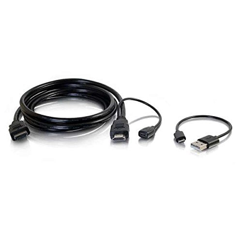 C2G HDMI Cable, 4K, High Speed HDMI Cable, Built-in Power Inserter, 60Hz, 10 Feet (3.04 Meters), Black, Cables to Go 56791